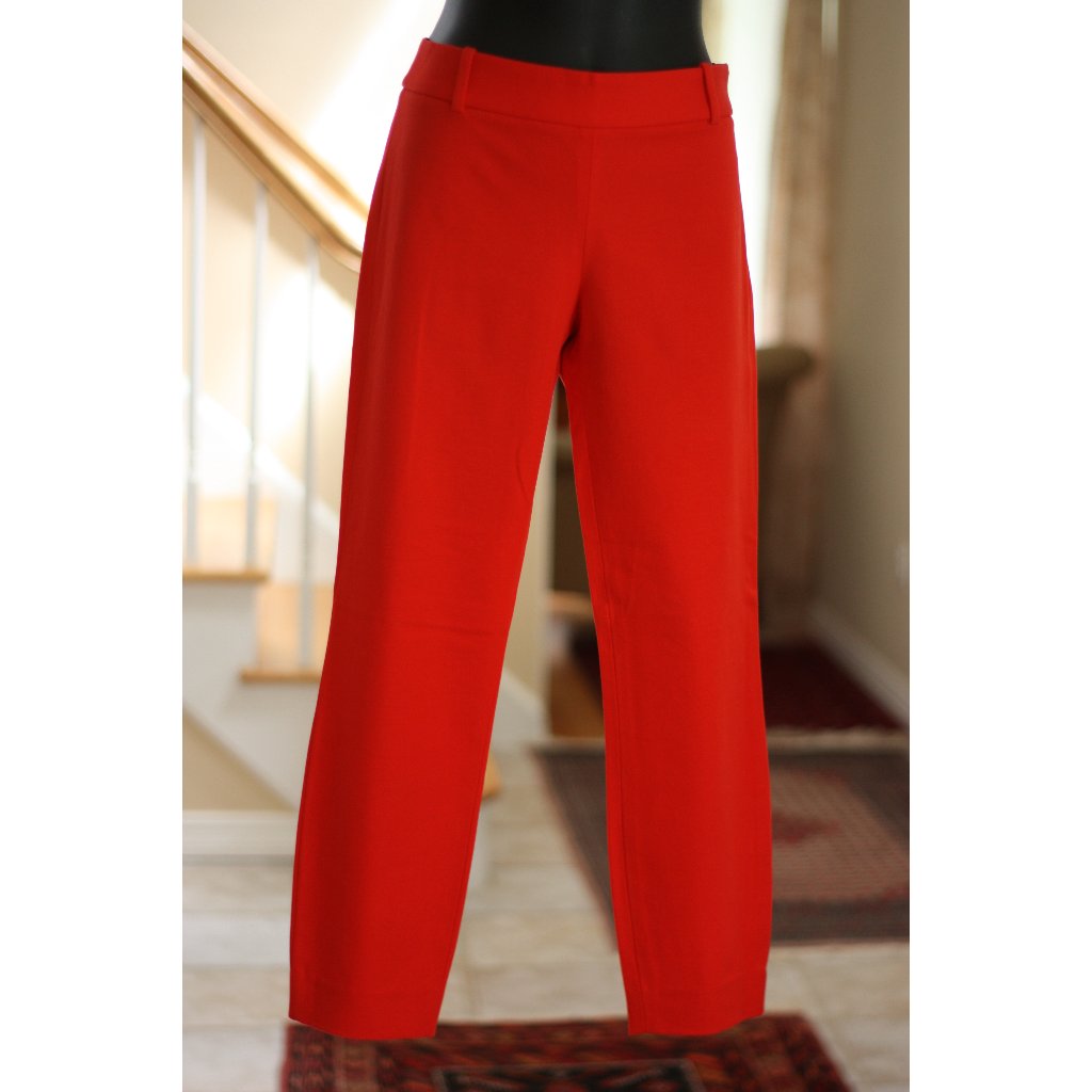 J. Crew Solid Red Stretch Pants